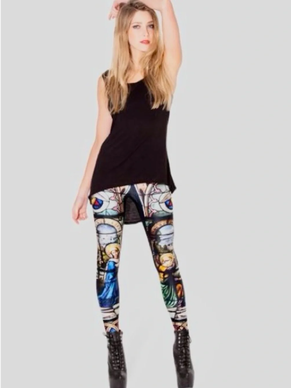 BlackMilk Stained Glass Leggings - Size XS - Picture 1 of 4